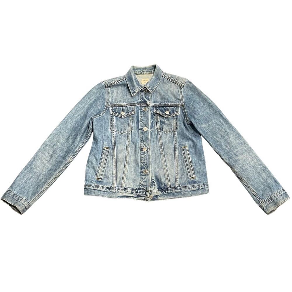 Women Gap Jean Denim Jacket Button Pocket Size Small Streetwear Cowgirl